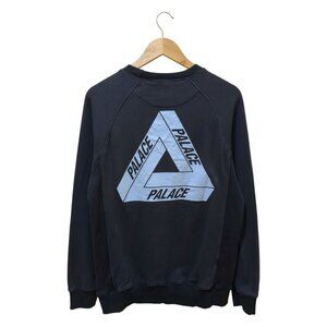 Palace Tri-Ferg crew neck sweatshirt in black cotton (M)
